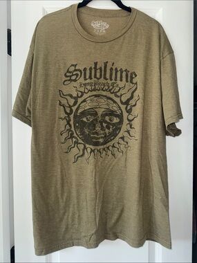 Sublime Graphic Tee - Olive Green Sun Logo Men's Shirt
